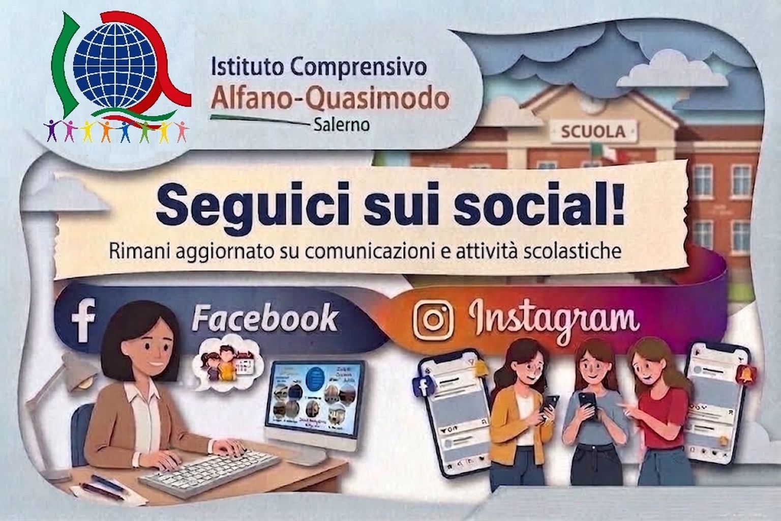 L'I.C. Alfano-Quasimodo è anche sui social