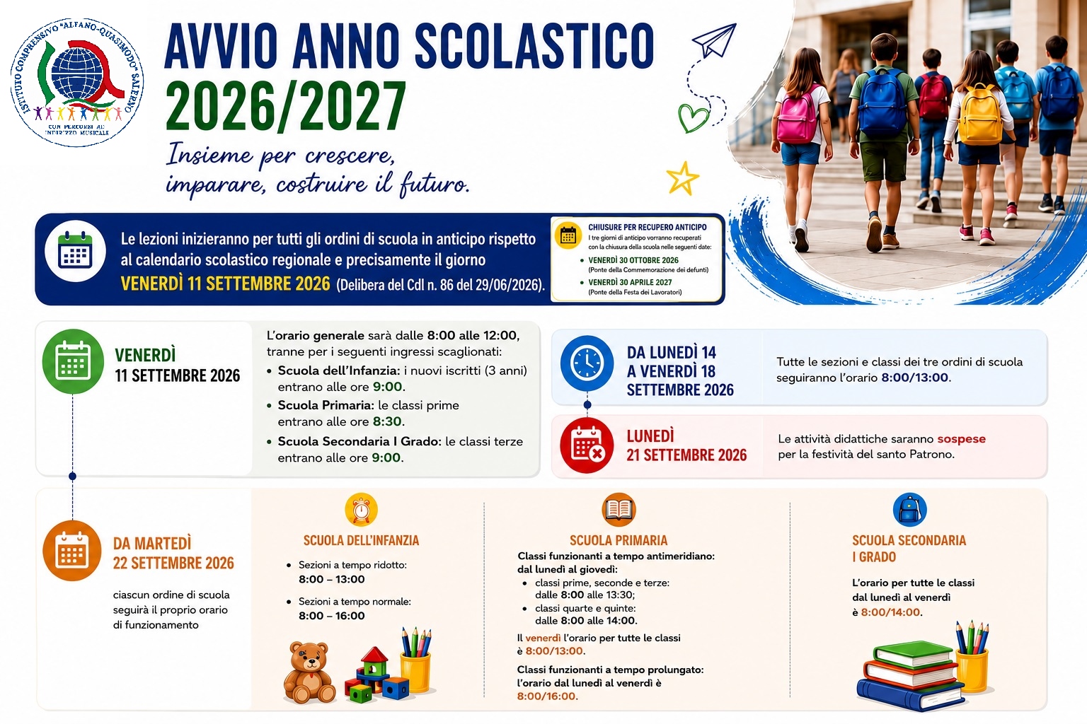 Avvio a.s. 2026-27